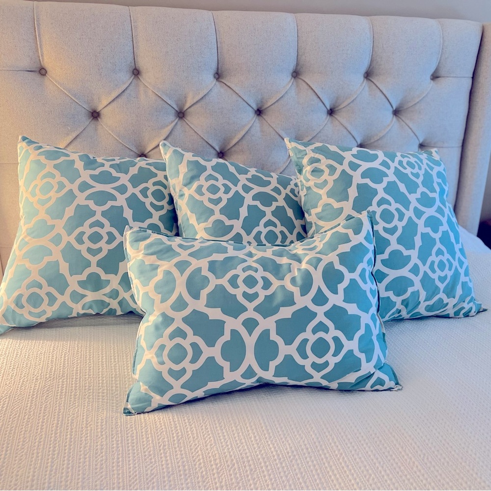 Z Gallerie set of 3 Euro shams and 1 standard sham